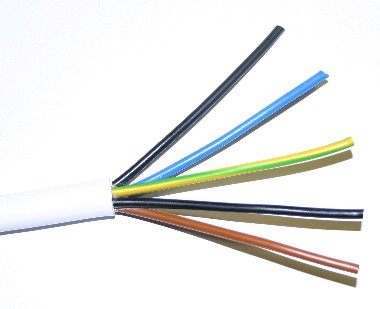 5-aderig Netsnoer Wit