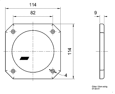 Grille - 10ES - 114x114mm