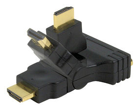 Draaibaar HDMI - DVI verloopje