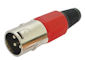 XLR Plug 3polig Male Rood