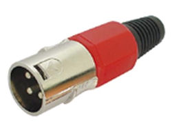 XLR Plug 3polig Male Rood