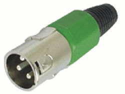 XLR Plug 3polig Male Groen