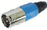 XLR Plug 3polig Male Blauw