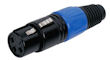 XLR Plug 3polig Female Blauw 