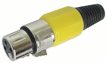 XLR Plug 3polig Female Geel