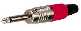 Jack Plug 6,3mm Rood - Op=Op