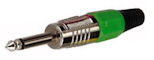 Jack Plug 6,3mm mono Groen