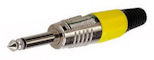 Jack Plug 6,3mm mono Geel