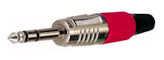 Jack Plug 6,3mm stereo Rood