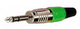 Jack Plug 6,3mm stereo Groen