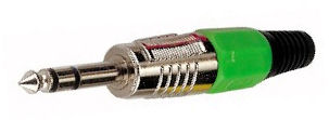 Jack Plug 6,3mm stereo Groen