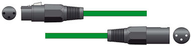 XLR Microfoonkabel 1,5m Groen