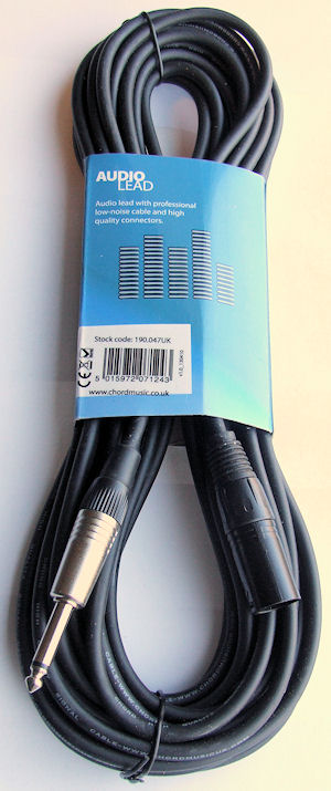 Mono Jack - XLR Kabel 1,5m