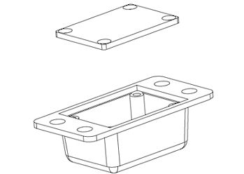 Inbouwkastje met montagegaten