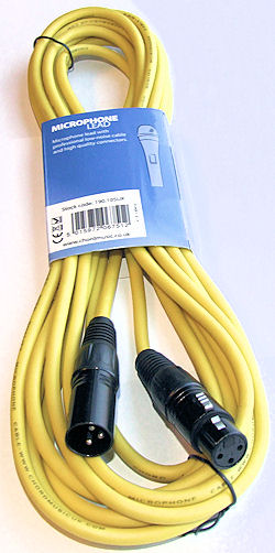 XLR Microfoonkabel 1,5m Geel