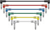 6 Jack Patch Kabels 15cm Mono