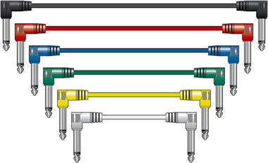 6 Jack Patch Kabels 15cm Mono