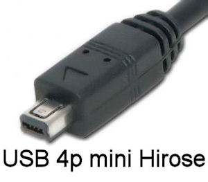 USB-A <> 4 polig mini USB