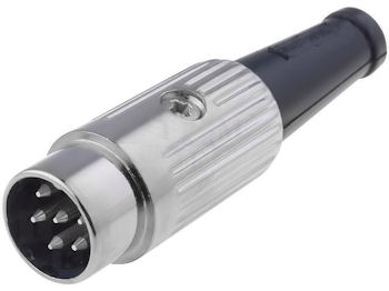  DIN Plug - 6p Male - Nog 1x