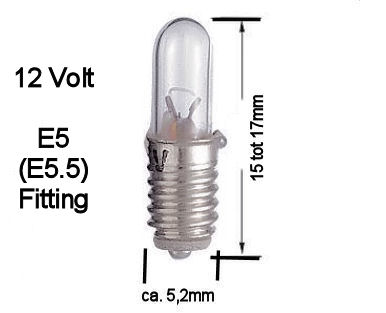 Miniatuurlampje E5 (E5.5)